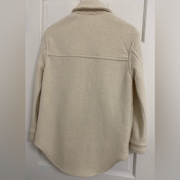 SOLD NWOT ARITZIA THE GANNA SHIRT JACKET- SIZE XXS IN HEATHER LIGHT OATMEAL - Picture 6 of 6